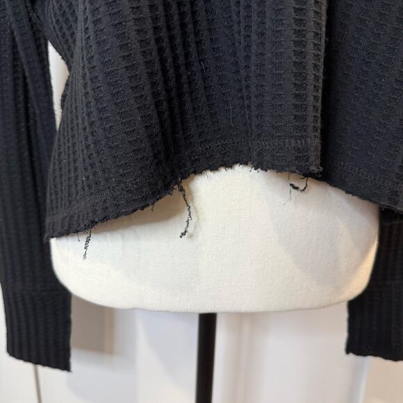 Free People We the Free Black Top Size L - Picture 3 of 5